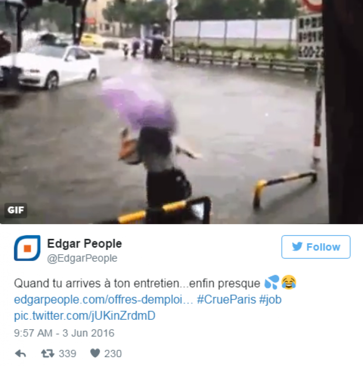 Illustration de l'article : 24 tweets hilarants concernant la crue de la Seine...