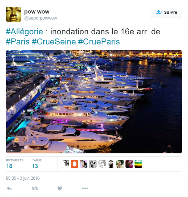 Illustration de l'article : 24 tweets hilarants concernant la crue de la Seine...