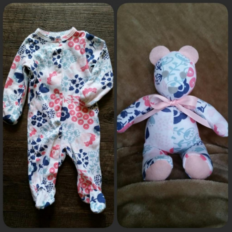 Illustration de l'article : Que diriez-vous de cr&eacute;er une jolie peluche avec le vieux pyjama de votre b&eacute;b&eacute; ?