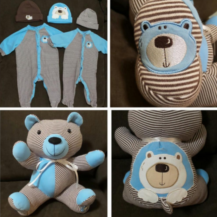 Illustration de l'article : Que diriez-vous de cr&eacute;er une jolie peluche avec le vieux pyjama de votre b&eacute;b&eacute; ?