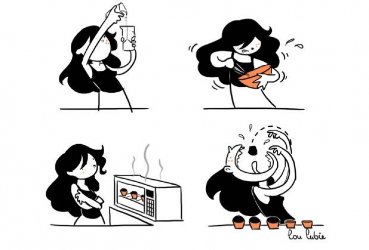 Illustration de l'article : Les petits plaisirs du quotidien d&eacute;voil&eacute;s dans 15 dessins tr&egrave;s mignons... Qui n'a jamais fait la 7 ?