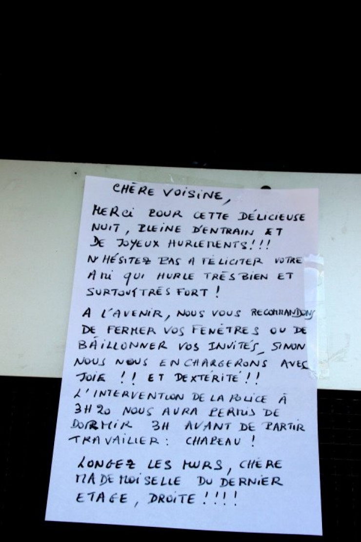 Illustration de l'article : Top 20 des messages de ras-le-bol postés à l'intention des voisins...