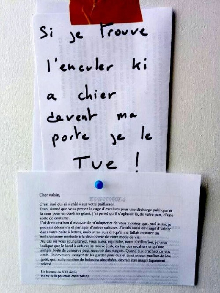 Illustration de l'article : Top 20 des messages de ras-le-bol postés à l'intention des voisins...