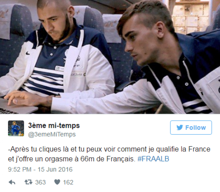 Illustration de l'article : Top 17 des meilleurs tweets concernant le match France/Albanie à l’euro 2016 !