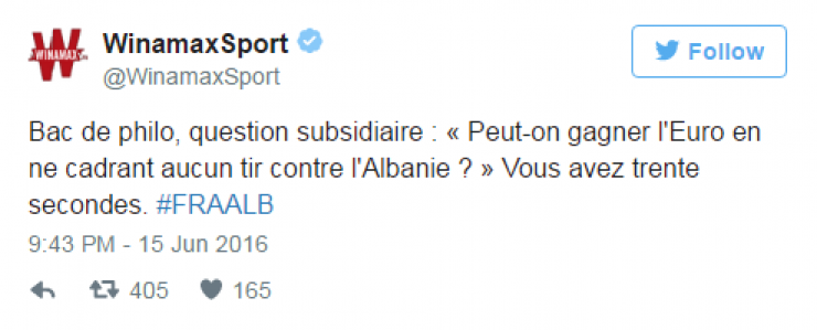 Illustration de l'article : Top 17 des meilleurs tweets concernant le match France/Albanie à l’euro 2016 !