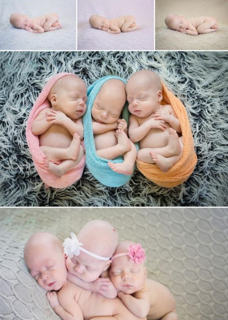 Illustration de l'article : Vous attendez des tripl&eacute;s ? Ces adorables clich&eacute;s vous donneront des id&eacute;es de photos &agrave; faire !