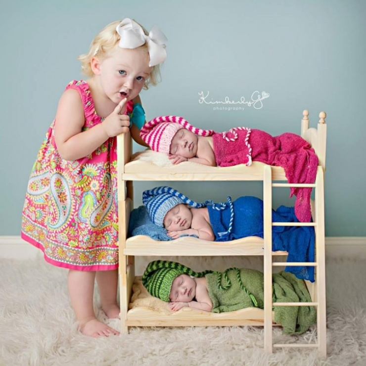 Illustration de l'article : Vous attendez des tripl&eacute;s ? Ces adorables clich&eacute;s vous donneront des id&eacute;es de photos &agrave; faire !