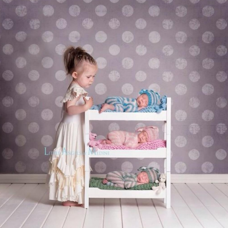 Illustration de l'article : Vous attendez des tripl&eacute;s ? Ces adorables clich&eacute;s vous donneront des id&eacute;es de photos &agrave; faire !