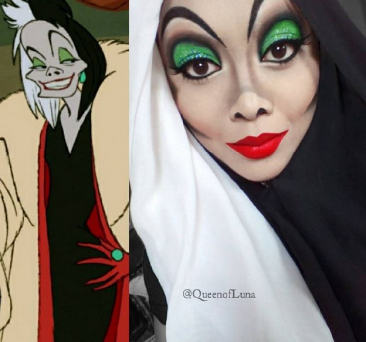 Illustration de l'article : Elle se transforme en personnages Disney à l’aide de son Hijab… En Jasmine c’est vraiment épatant !