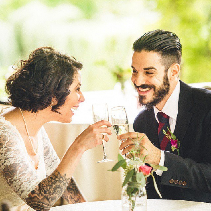 Illustration de l'article : Ces 20 femmes nous prouvent qu'on peut &ecirc;tre sublime en robe de mari&eacute;e tout en ayant des tatouages...