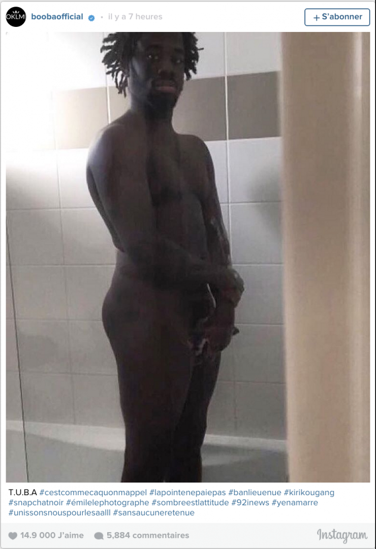Illustration de l'article : Booba attaque Fababy en publiant une photo de lui, nu dans sa salle de bain !