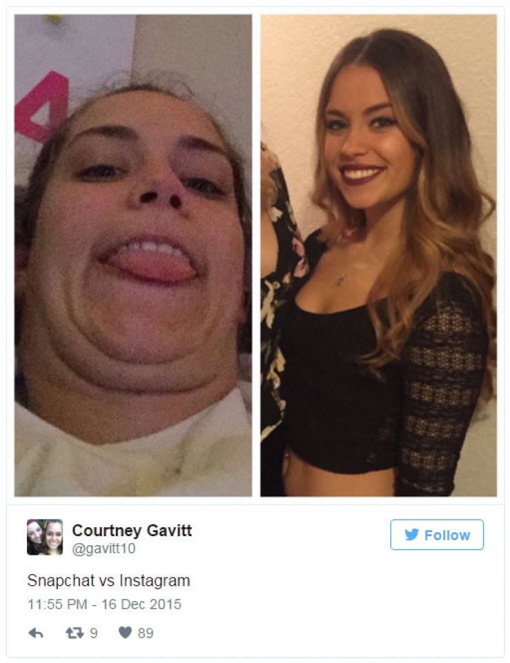 Illustration de l'article : Ces diff&eacute;rences entre les photos post&eacute;es sur Instagram et sur Snapchat! (16 images)