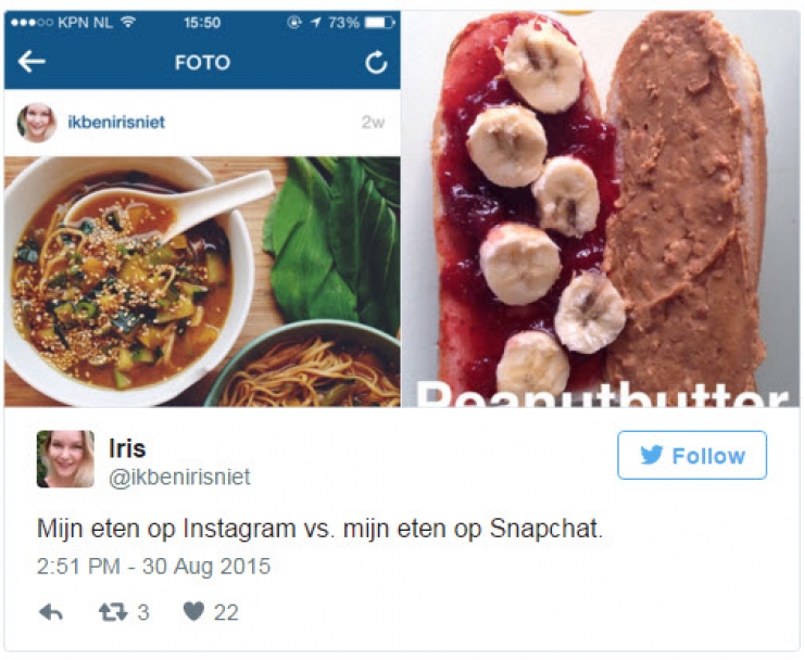 Illustration de l'article : Ces diff&eacute;rences entre les photos post&eacute;es sur Instagram et sur Snapchat! (16 images)