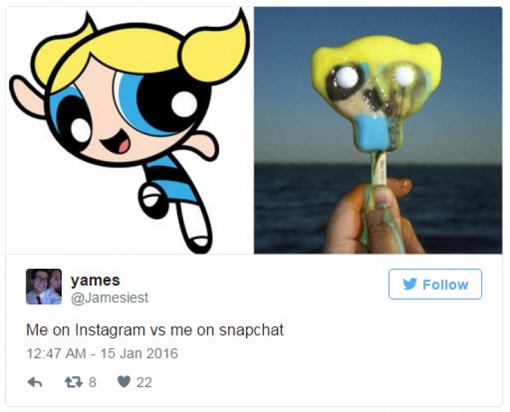 Illustration de l'article : Ces diff&eacute;rences entre les photos post&eacute;es sur Instagram et sur Snapchat! (16 images)