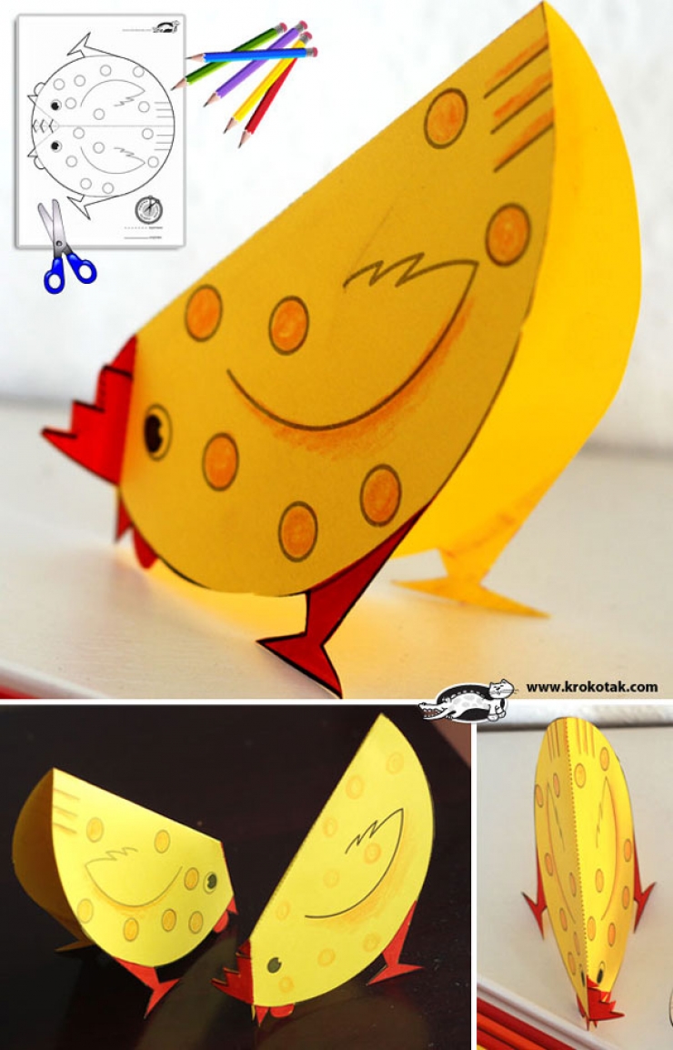 Illustration de l'article : 17 idées de bricolages pour Pâques sur le thème des poussins ! De quoi occuper les enfants.