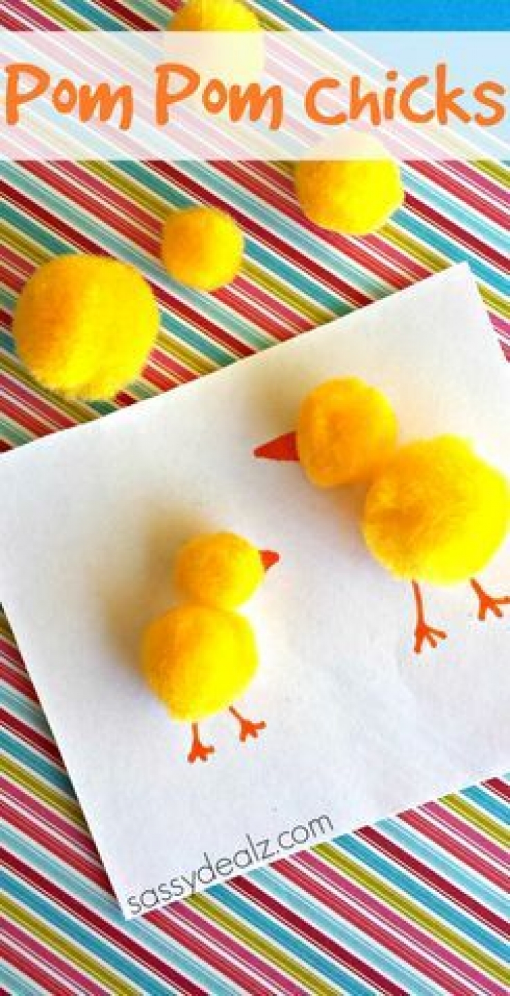 Illustration de l'article : 17 idées de bricolages pour Pâques sur le thème des poussins ! De quoi occuper les enfants.