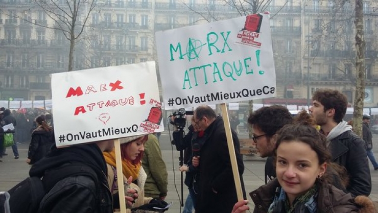 Illustration de l'article : Les meilleurs slogans brandis par les manifestants contre la loi El Khomri. À tomber de rire !