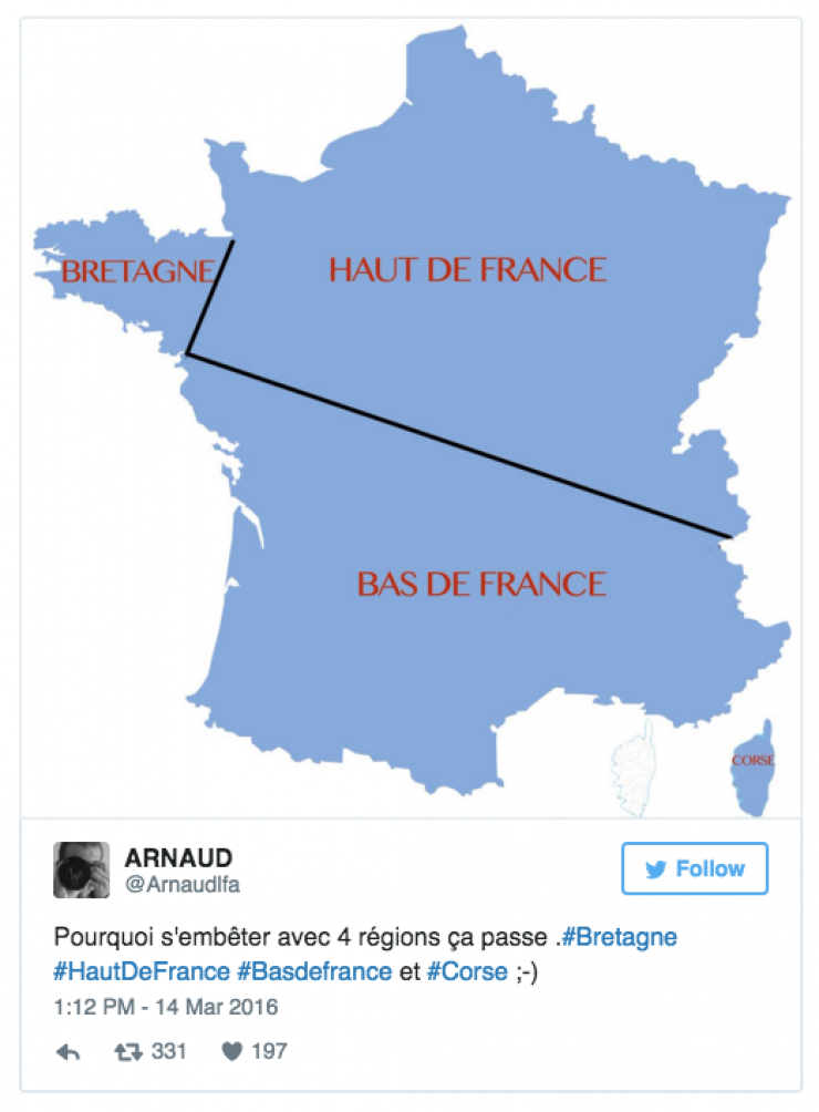 Illustration de l'article : « HautsDeFrance »: Quand Twitter se moque de la réforme territoriale de la région Nord-Pas-de-Calais-Picardie !