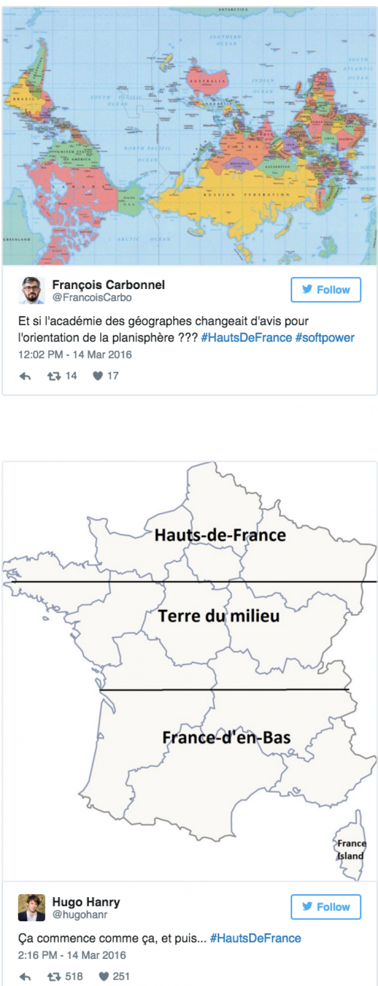 Illustration de l'article : « HautsDeFrance »: Quand Twitter se moque de la réforme territoriale de la région Nord-Pas-de-Calais-Picardie !