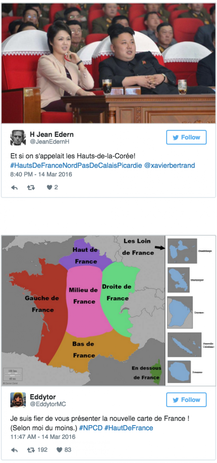 Illustration de l'article : « HautsDeFrance »: Quand Twitter se moque de la réforme territoriale de la région Nord-Pas-de-Calais-Picardie !