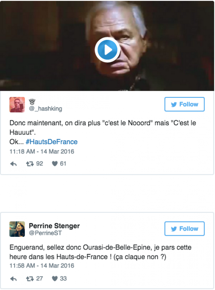 Illustration de l'article : « HautsDeFrance »: Quand Twitter se moque de la réforme territoriale de la région Nord-Pas-de-Calais-Picardie !
