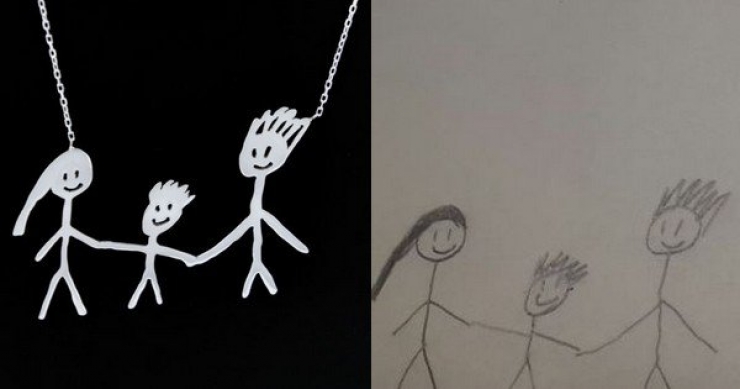 Illustration de l'article : Elles créent des bijoux magnifiques à partir de dessins pour enfants ! L’idée est géniale...