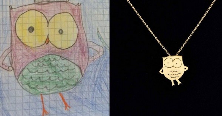 Illustration de l'article : Elles créent des bijoux magnifiques à partir de dessins pour enfants ! L’idée est géniale...