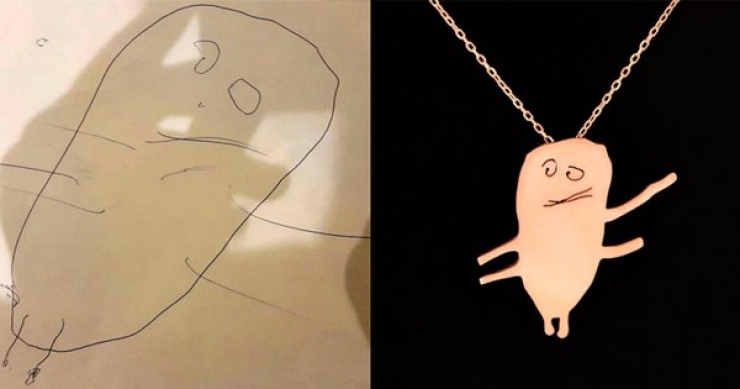Illustration de l'article : Elles créent des bijoux magnifiques à partir de dessins pour enfants ! L’idée est géniale...