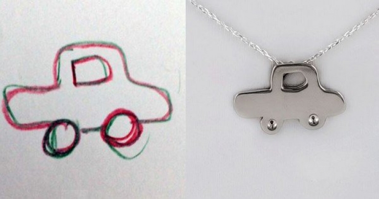 Illustration de l'article : Elles créent des bijoux magnifiques à partir de dessins pour enfants ! L’idée est géniale...
