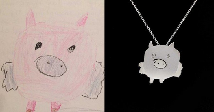 Illustration de l'article : Elles créent des bijoux magnifiques à partir de dessins pour enfants ! L’idée est géniale...