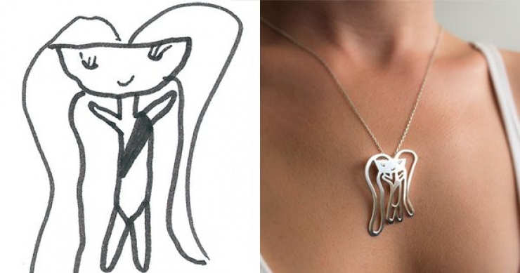 Illustration de l'article : Elles créent des bijoux magnifiques à partir de dessins pour enfants ! L’idée est géniale...