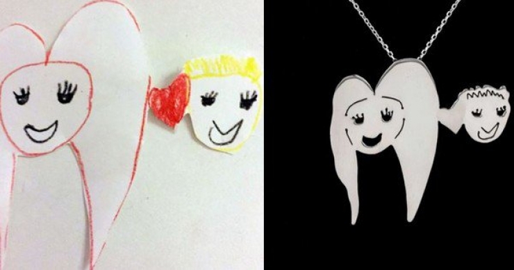 Illustration de l'article : Elles créent des bijoux magnifiques à partir de dessins pour enfants ! L’idée est géniale...