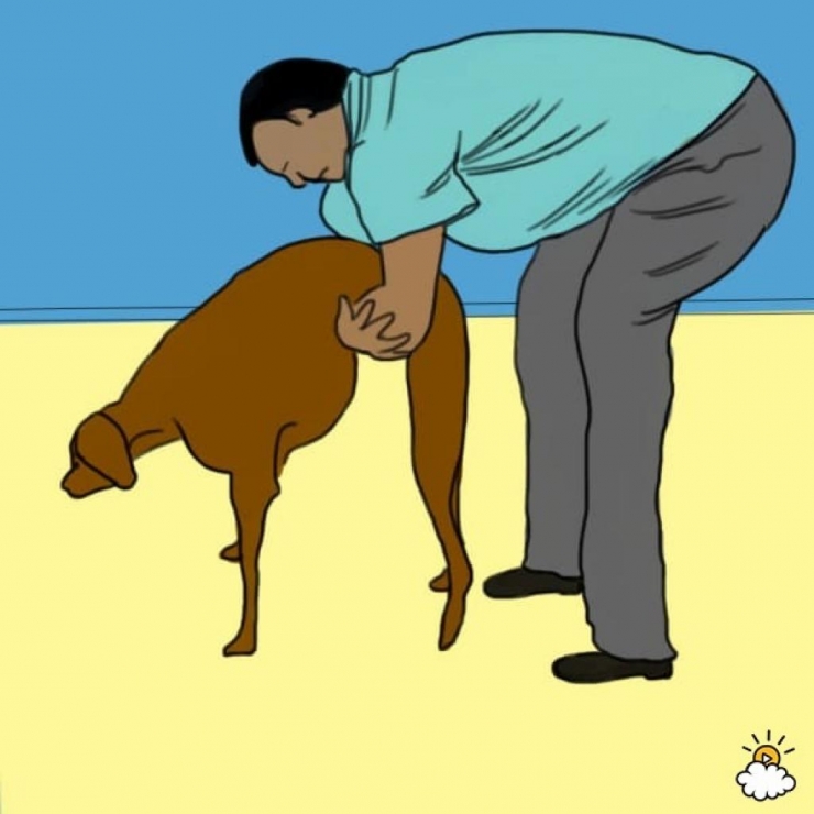 Illustration de l'article : Il tient la bouche de son chien et souffle dedans. On devrait montrer ça à tous ceux qui en possèdent un !