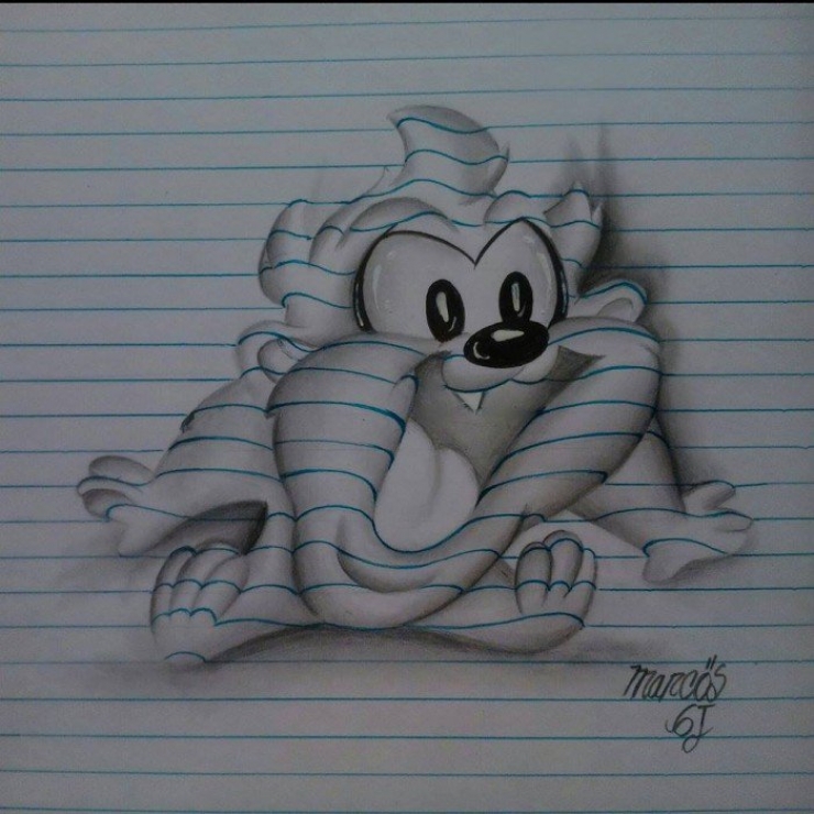 Illustration de l'article : Cet artiste n&rsquo;a que 16 ans pourtant il ma&icirc;trise les dessins 3D avec une aisance bluffante...