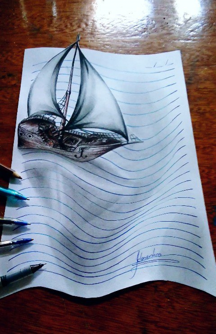 Illustration de l'article : Cet artiste n&rsquo;a que 16 ans pourtant il ma&icirc;trise les dessins 3D avec une aisance bluffante...