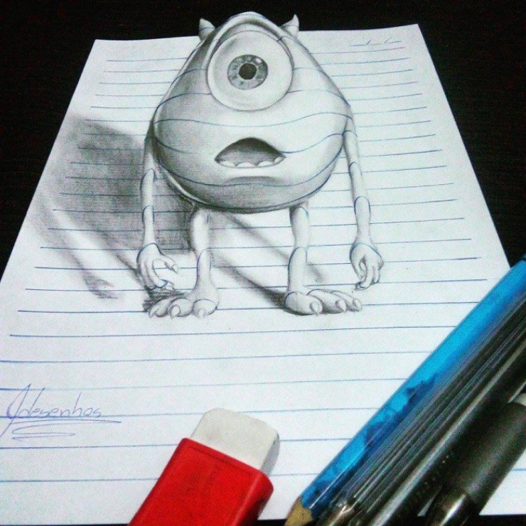 Illustration de l'article : Cet artiste n&rsquo;a que 16 ans pourtant il ma&icirc;trise les dessins 3D avec une aisance bluffante...