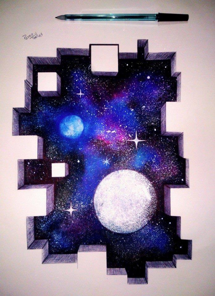 Illustration de l'article : Cet artiste n&rsquo;a que 16 ans pourtant il ma&icirc;trise les dessins 3D avec une aisance bluffante...