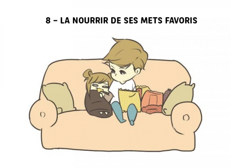 Illustration de l'article : En 10 étapes, cette illustratrice nous montre le meilleur moyen de prendre soin de quelqu’un de triste !