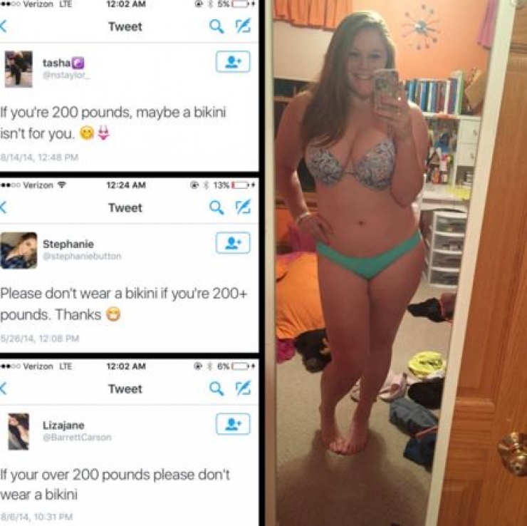 Illustration de l'article : Cette jeune un peu envelopp&eacute;e a d&eacute;cid&eacute; de d&eacute;truire intelligemment les pr&eacute;jug&eacute;s sur les corps des femmes&hellip; Respect !