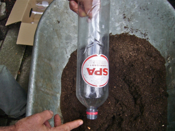 Illustration de l'article : Superposez des bouteilles afin de former une tour, puis versez de l'eau depuis le sommet. D'ici quelques semaines vous pourrez faire de d&eacute;licieux plats !