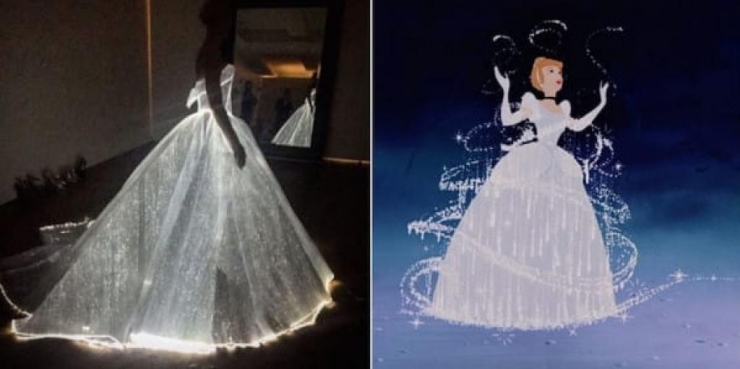 Illustration de l'article : Cette robe est magnifique mais elle révèle vraiment son charme une fois dans le noir ! MAGIQUE !