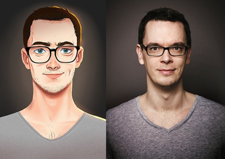 Illustration de l'article : 14 personnes prises au hasard sur Facebook, puis transformées en de superbes dessins...