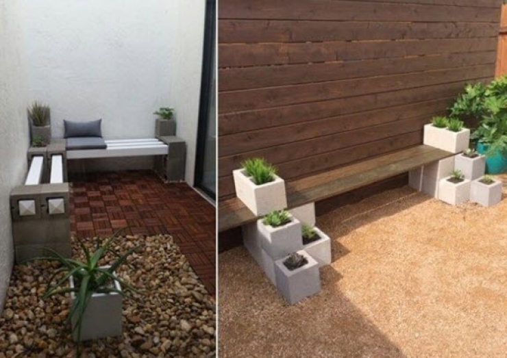 Illustration de l'article : Comment organiser votre jardin avec de simples blocs de béton ? Voici 30 idées très sympa...