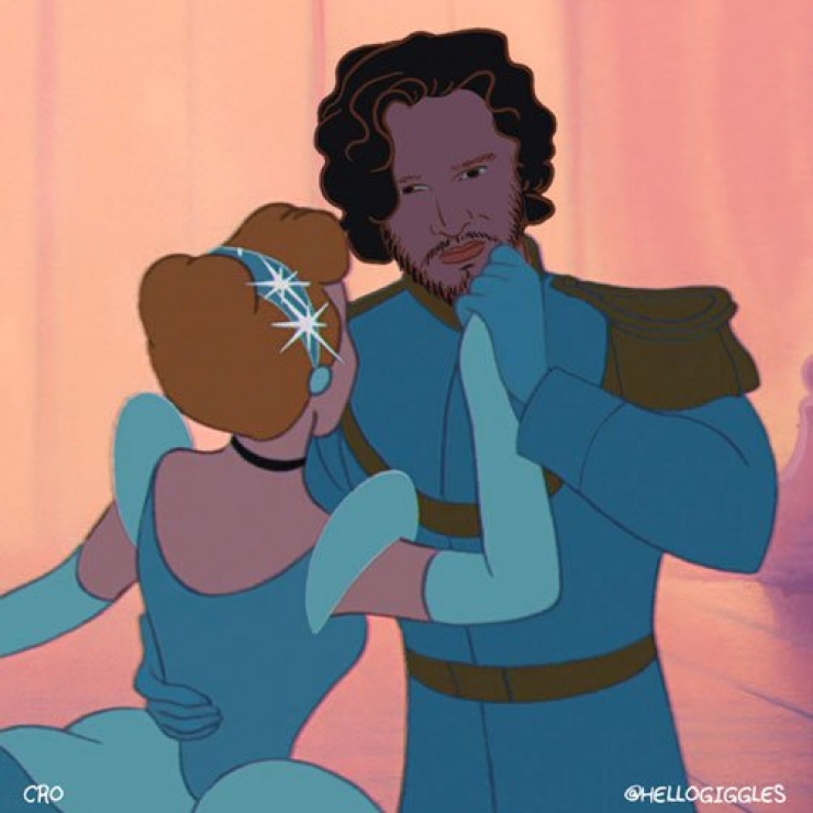 Illustration de l'article : Magique: Et si Jon Snow remplaçait les princes Disney...