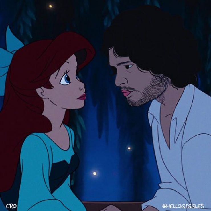 Illustration de l'article : Magique: Et si Jon Snow remplaçait les princes Disney...