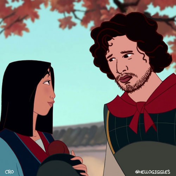 Illustration de l'article : Magique: Et si Jon Snow remplaçait les princes Disney...
