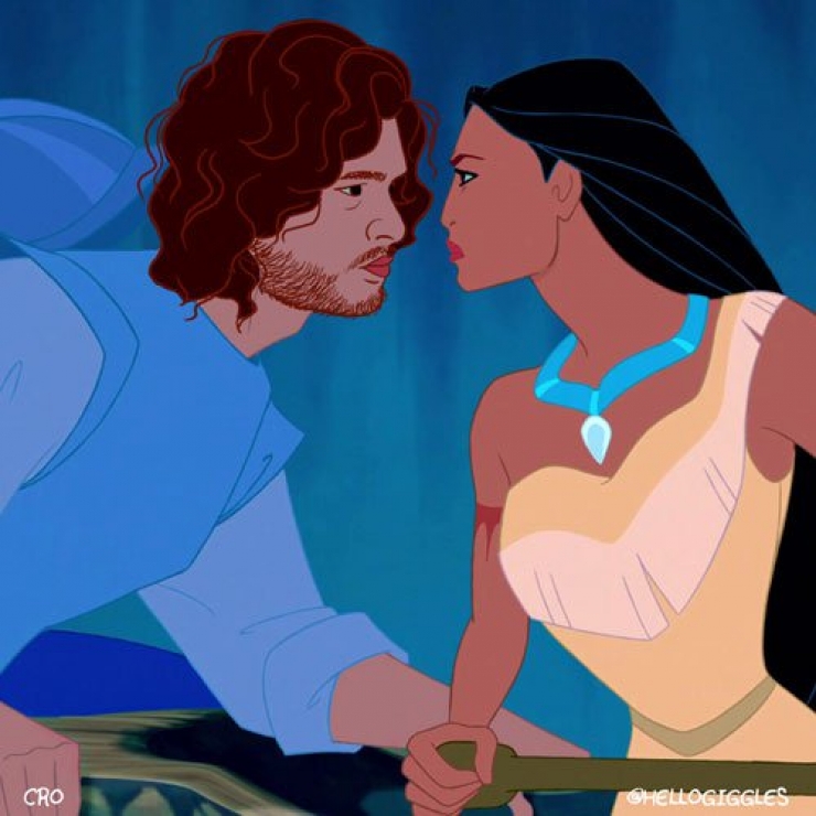 Illustration de l'article : Magique: Et si Jon Snow remplaçait les princes Disney...