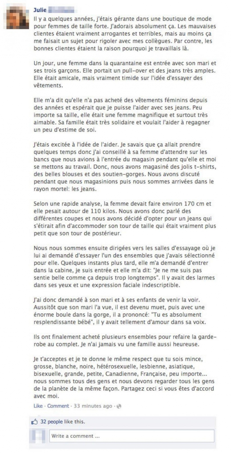 Illustration de l'article : Une cliente qui retrouve le sourire gr&acirc;ce au professionnalisme d&rsquo;une vendeuse...