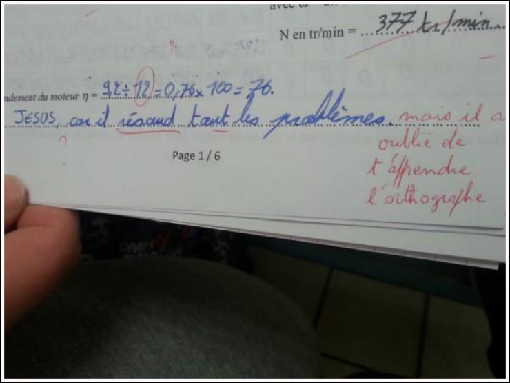 Illustration de l'article : Quand les profs se vengent &agrave; leurs mani&egrave;res sur les copies d&rsquo;examens d&rsquo;&eacute;l&egrave;ves...