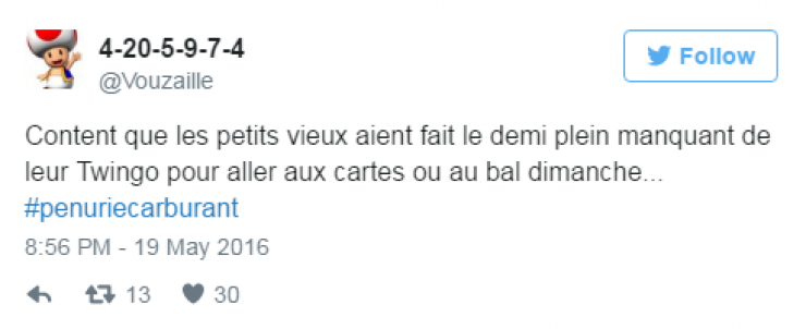 Illustration de l'article : Quand les twittos s&rsquo;attaquent &agrave; la p&eacute;nurie de carburant&hellip; 22 Tweets !